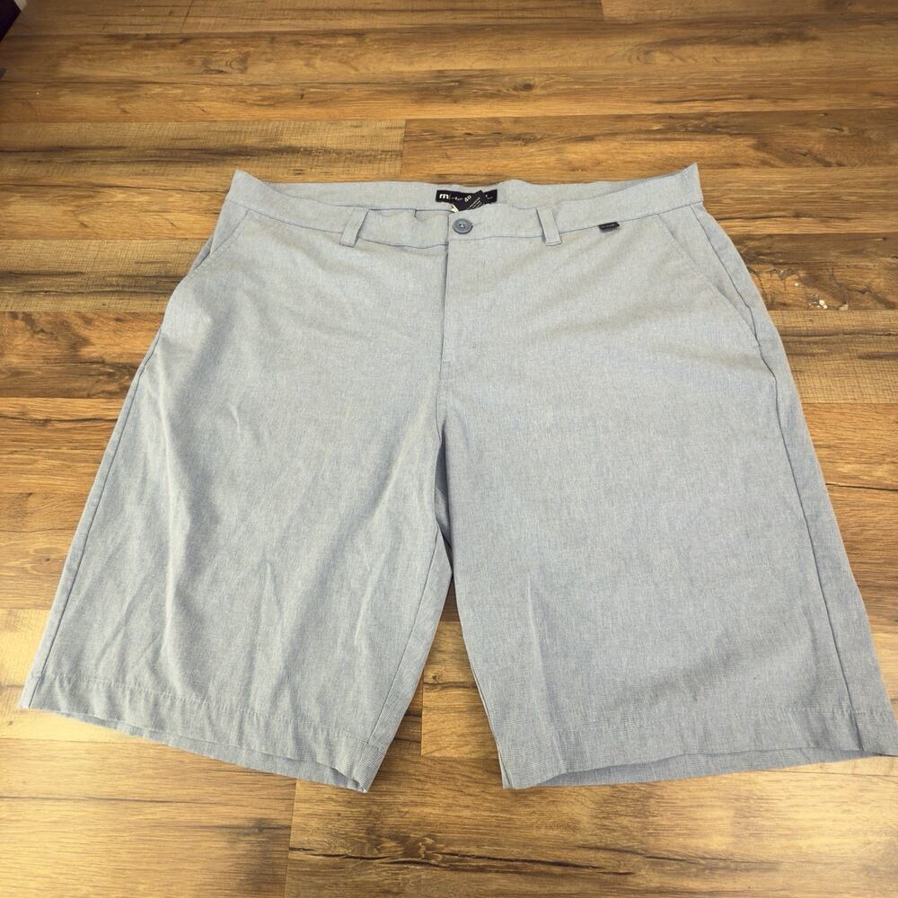 Travis Mathew Shorts Mens 40 Beck Blue Golf Performance Stretch